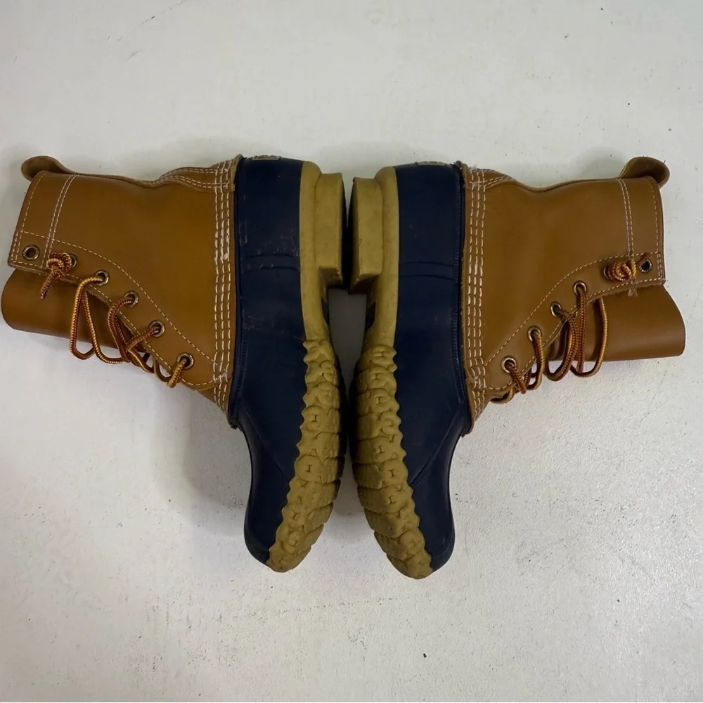 L.L. Bean Bean Boots 6” Brown & Navy Duck Boots Size 6M | Style ID 213883